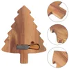Piatti Tagliere a forma di albero di Natale con taglierino in legno per servire tagliare il formaggio Tagliere in legno multifunzione