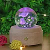 Scatole Nuova lampada da tavolo regalo di compleanno tocco sfera di cristallo colorata luce notturna 3D carillon rotante luce musicale creativa