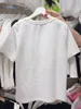 Women's T Shirts 2024 Design 3D Flower T-shirt Kvinnor Solid Loose Cotton Top för kortärmad Casual Korean Style Summer 43909
