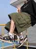 Gmiixder Japan Trend Cityboy Cargo Shorts Men Summer High Street Khaki Half Pants American Vintage Wide-Ben Short Sweatpants F573#