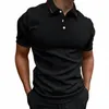 100% Polyester Ny design Men Summer Short Sleeve Slim Fit Polo Shirt, Logo Print Men Golf Polo Shirt. K4KE#