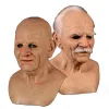 Masques 1pcs / lot Décorations d'Halloween Masque de grand-père en latex Vieil homme Heargear pour fête adulte Cosplay