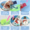 Stitch 8pcs DIY Diamond Painting Coasters Christmas Migne Snowman Diamond Art Coaster Set Gift for Adults and Childre
