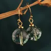 Kolczyki Dangle Fashion Proste kryształowe koraliki kulki Kamień Naturalny prezent urodzinowy Unikalny delikatne vintage biżuterię dla kobiet