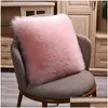 Cushion/Decorative Pillow European P Case Wool Cushion Er Faux Fur Sofa Bed Pillowcase Single Side Drop Delivery Home Garden Textiles Dhbqy