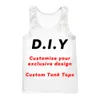 DIY Custom Design Own Style Polyester 3D Printed Tank Tops Men Women Streetwear Overdized Tops Tees Leverantörer för Drop Shipper G5KU#