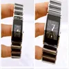 Top Ceramic Watch for Woman Quartz Movement Lady Wristwatch Steel Band RD28225B