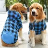 Одежда для собак, зимнее пальто, британская клетчатая одежда в холодную погоду для средних и больших собак, теплая куртка для домашних животных с капюшоном, ветрозащитные толстовки