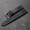 Handgjorda pärlfiskläderarmband 18mm 19mm 20mm 21mm 22mm svartblå grönt klockband Snabbutgivningsklockor 240320