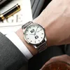 Montres-bracelets Montre-bracelet à quartz Hommes d'affaires Montre élégante pour hommes avec cadran rond Style formel Scratch pour les déplacements