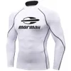 Men Swimsuit Swimming T-shirt Beach UV Protection Swimwear Rash Guard Long Sleeve Surfing Diving Swimsuit Surf T-shirt Rashguard 240313