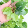 Decorative Flowers 105cm 5 Forks Artificial Vines Plants Outdoor Plastic Creeper Green Ivy Wall Hanging Branch For Home Garden Wedding Decor