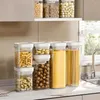 Bouteilles de stockage de Spaghetti de cuisine, récipient scellé, distributeur de céréales résistant à l'humidité, boîte en plastique transparente pour fruits secs et noix