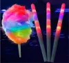 جديد 28 × 1.75 سم حفلة ملونة LED LED LED Flash Glow Cotton Candy Stick Cone Flashing For Vocal Discal Discal Firms Night