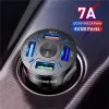 Multi USB Car Charger 48W Quick 7A Mini Fast Charging QC för iPhone 12 Xiaomi Huawei Mobiltelefonadapter Android -enheter ZZ