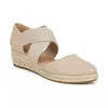 Scarpe eleganti Sandali da donna Moda estiva Espadrillas tinta unita Casual Sandali con zeppa con cintura incrociata Sandali da spiaggia all'aperto