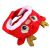 Dog Apparel Winter Pet Hat Chinese Dragon With 3d Horns Embroidered Face For Year Spring Festival Cosplay Costume Po Prop