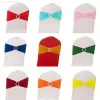 Sashes Elastic Lycra Stretch Bow Spandex Chair Bands Chair Sashes Wedding Chair Knot Cover For Universal Banquet Chair