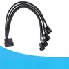 2024 NEW 27cm 4pin IDE Molex to 4-Port 3Pin/4Pin Power Supply Plug Cooler Cooling Fan Adapter Power Cable Splitter for PC Computer Case