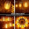 Dekorationer 1/2/4/6/8/10st Solar Flame Torch Lights Flicking Light Waterproof Garden Decoration Outdoor Lawn Path Yard Patio Golvlampor