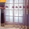 Vorhänge im europäischen Stil, hochwertige lila bestickte Fenstervorhänge für Wohnzimmer, Schlafzimmer, Trennvorhang, fertiges Produkt
