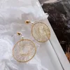 Dangle Earrings Fashion Retro Round DIY Metal Hollow Mesh Pendant for Women Elings Jewelry Explysistories