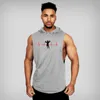 Muscleguys Spor Giyim Giyim Vücut Geliştirme Kollu Hoodie Gömlek Fitn Erkekler Tank Top Kas Yelek Stringer Connershirt pamuklu tanktop 34QD#