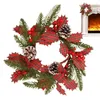 Fiori decorativi Ghirlanda di Natale Decorazioni artificiali per gli ornamenti dell'albero domestico Anno all'aperto per interni fai da te