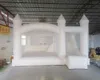 Białe słochy PVC nadmuchiwany ślub Zamek odbijający się z slajdem komercyjnym łóżkiem skokowym Dmakiem Bouncer House dla zabawy pełne PCV