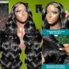 Perruque Lace Frontal Wig naturelle Body Wave 250% HD, 40 pouces, 13x6, 13x4, 5x5, sans colle, prête à l'emploi