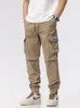 2023 Nieuwe Zomer Multi-Zakken Mannen Cargo Broek Casual Slim Fit Joggers Fi Trekkoord Cott Werkbroek Mannelijke streetwear D6Wz #