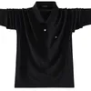 XS5XL vêtements de sport à la mode conception de haute qualité hommes polos chemises à manches longues 100 coton décontracté Homme revers mâle hauts 240319