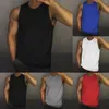 Mens Tank Tops Solid Color Vest O-Neck ärmlös Löst fit Elastic Elegant Singlet Clothes Summer Streetwear Sports Stretch Drop Deli Ottxd