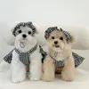 Vêtements de chien Summer Joue Pet Paid Scoule Spende Skirt Spot Set Small Dog Robe Chihuahua Bichon Yorkie Costume de chien 240319