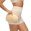 Sous-vêtements en dentelle taille haute pour femmes, avec fausses fesses respirantes et levage pour une belle dodue