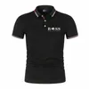 Verano de los hombres Venta caliente Nueva Casual Camisa de manga corta POLO Solapa Slim Fit Fi Marca de alta calidad Tops Camiseta H6fk #