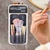 Aufbewahrungsbox Make-up Pinselbox Multifunktional rotierender Behälter Staubsicherer Organizer für Eitelkeitsbad