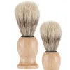 Woody Nylon Beard Cleaning Material Rakaver Brush Borstles rakverktyg man man rakar borstar duschrumstillbehör rena hem