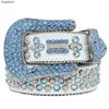 Designer Belt BB Simon Belts For Men Women Shiny Diamond Belt på svartblå vit multicolour med bling strass som gåva s s s