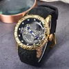 INVICTO montre de sport à Quartz pour hommes Zeus bande métallique squelette cadran clair montre heure du monde pleine fonction fermoir pliant 51mm