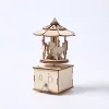 Hantverk 3D trähusmodellmonteringsmodellpusselpussel leksaker gåvor skrivbord dekoration för barn barn vuxna tonåringar