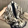 Bandanas Durag Bandanas Durag Luxury Sunscreen Beach Silk Scarf Women the Four Seasons Bandanna New Design Sals Popular Style 180x90cm Scarves Y24032