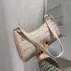 Sac rétro Crocodile motif aisselle pour femmes France Baguette PU cuir épaule avancée dame sacs à main