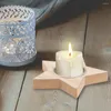 Candele da 6 PC Cangoli di legno Tealight Forte di Natale Decorazioni da tavolo