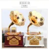 Boxen Vintage Antik Holz Metall Phonograph Spieluhr für Home Desktop Dekoration Kreative Handkurbel Spieluhr Ornament Dekor Geschenke