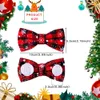 40pcs Noel Pet Malzemeleri Sürgülü Köpek Çat Tea yaka aksesuarları Bows Küçük Kedi Bowties 240314