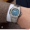2020 novo estilo movimento automático 15711 lua azul dial relógio masculino banda inoxidável relógio masculino montre homme257h