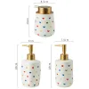 Dispensers Zeepdispenser met schattige hartprint Keramiek Badkameraccessoires Handdesinfecterend Shampoo Body Wash Lotion Hervulbare pompfles