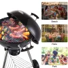 Grills Table de Barbecue Grill au Charbon de Bois Portable BBQ Grill Bouilloire 22,5 Pouces, Grills extérieurs Fumeurs pour Patio Backyard Barbecue Four de Camping