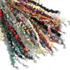 Beaded Irregar Natural Gem Stone Bracelet Chip Beads Nets Fluorite Amethyst Rose Crystal Quartz Bracelets Bangles For Women Drop Deliv Otq0T